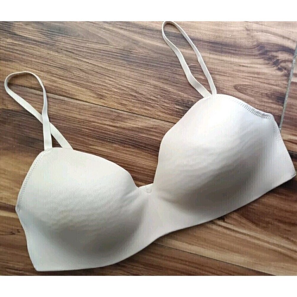 Maidenform Wireless T Shirt Bra Sz 38B Beige Self Expressions Convertible Comfy